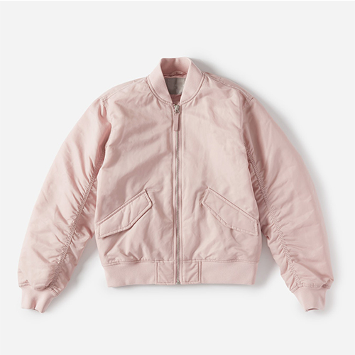 Pink Satin bomber jacket