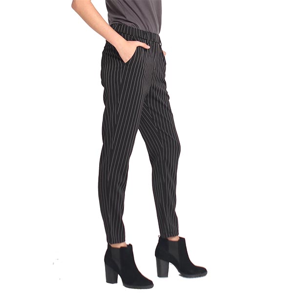 girls Striped Trousers With Elastic Waistband