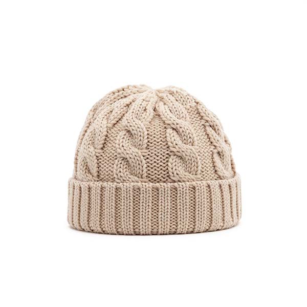 girls winter pale pink cotton knitted beanies