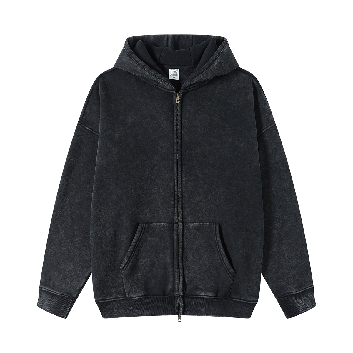 BE-W0161 WASHED ZIP UP HOODIE